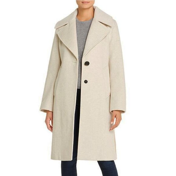 New Derek Lam 10 Crosby Colorblock Wool Blend Coat Oatmeal 10, M $525 - Picture 2 of 9